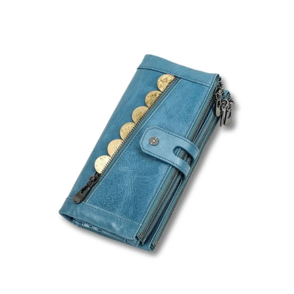 Maison Sacoches Lox pochette téléphone bleu RFID
