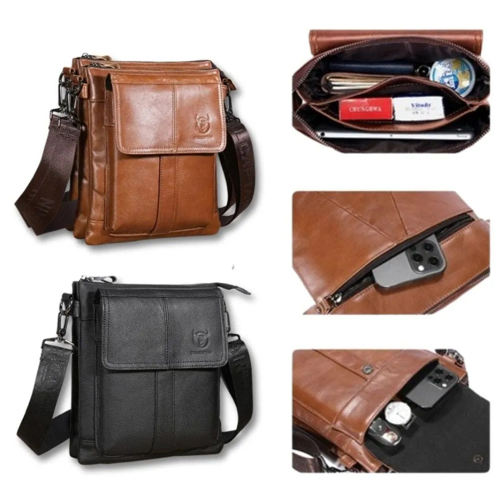 Maison Sacoches Captain sacoche cuir homme marron