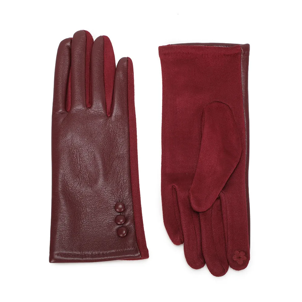 Gallantry Paris Bouton Chic gants tactiles hiver noir