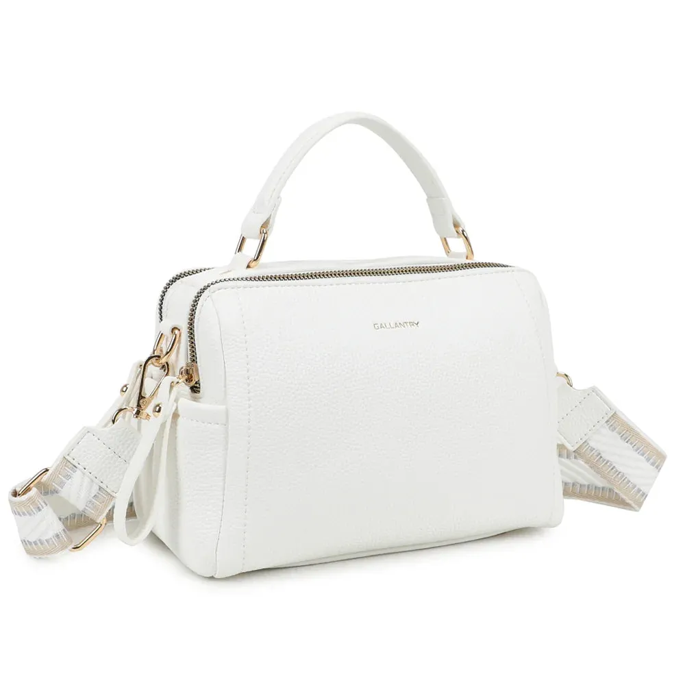Gallantry Mini Boston Élégance petit sac rose grainé