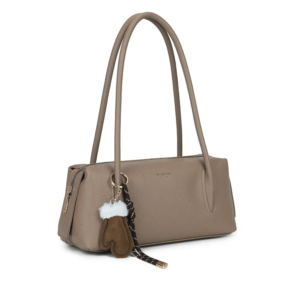 Gallantry Linotte sac à main zippé taupe grainé