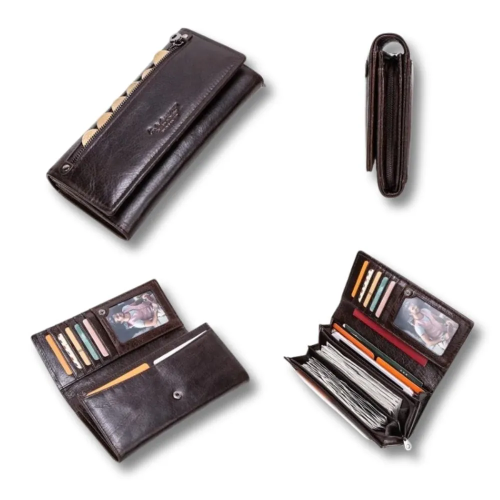 Maison Sacoches Daro porte-monnaie long cuir noir
