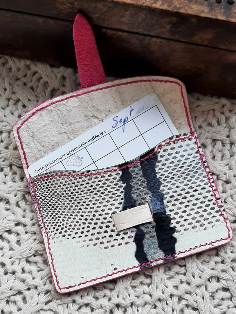 Atelier Anne R Palmire porte-cartes cuir exotique