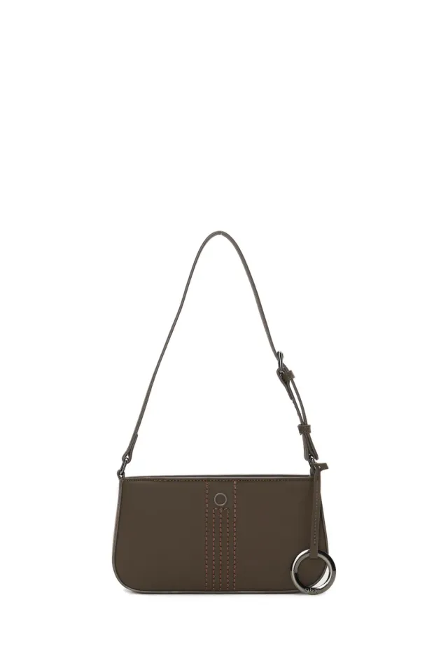 O bag Verbier sac bandoulière chocolat tissu gommé