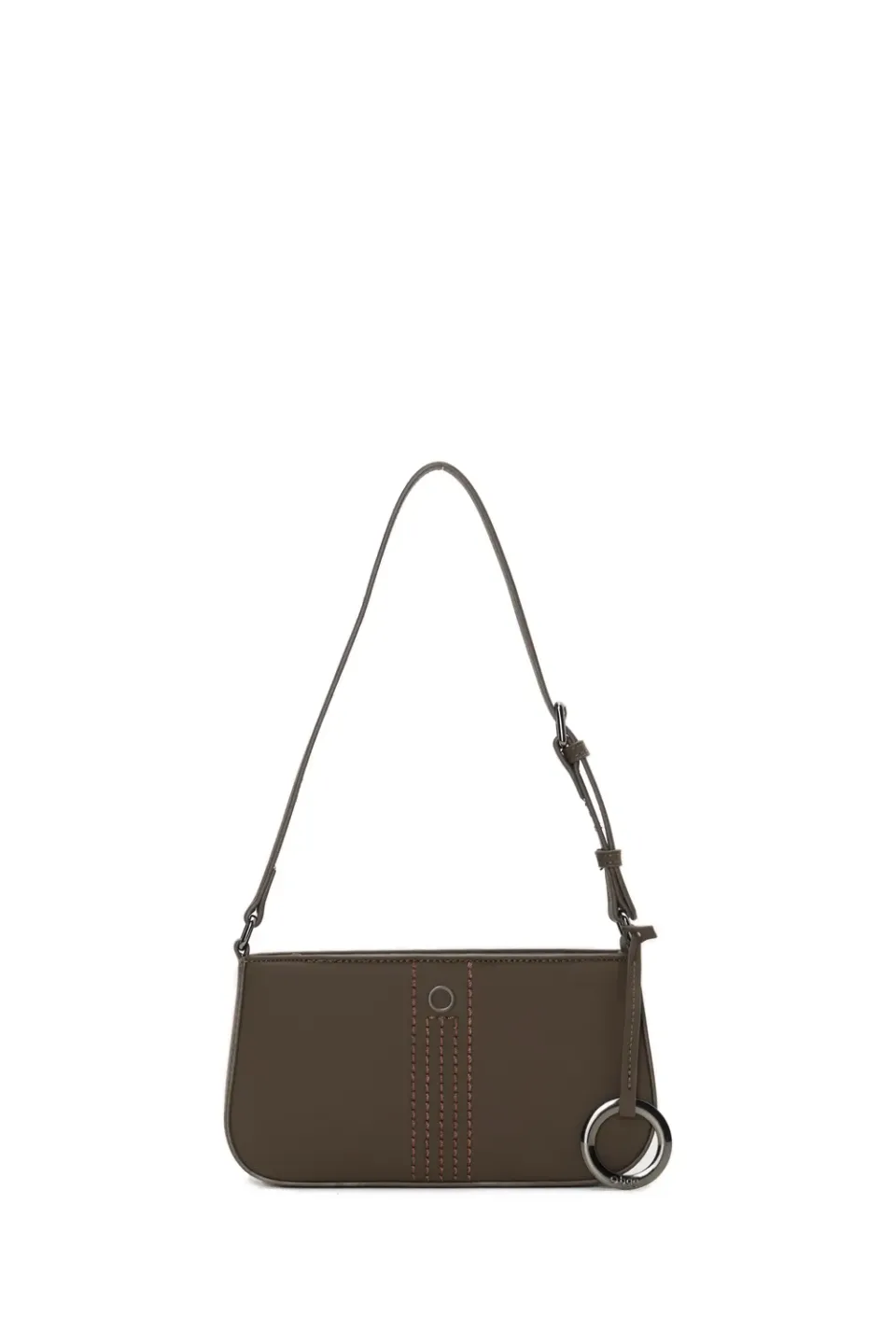 O bag Verbier sac bandoulière chocolat tissu gommé