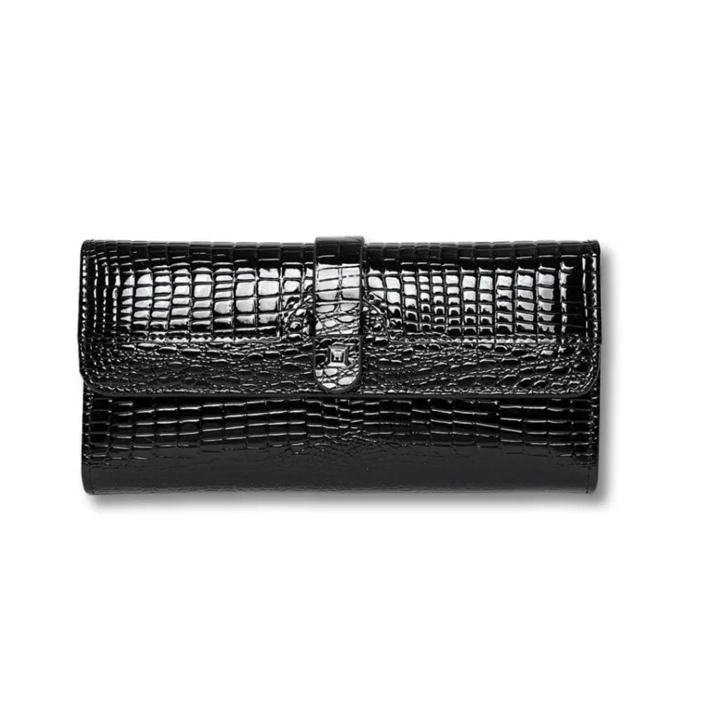 Maison Sacoches Lunéa portefeuille femme noir cuir