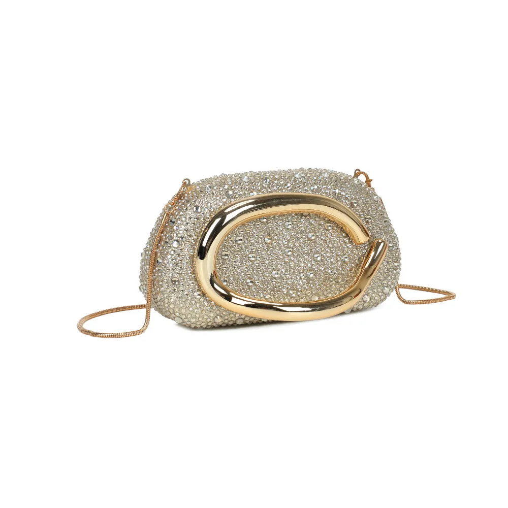 Gallantry La Pépite pochette soirée strass or
