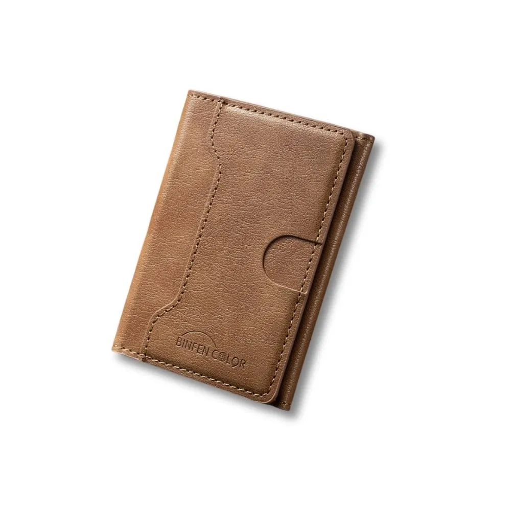 Maison Sacoches Toren porte-cartes téléphone marron aimanté
