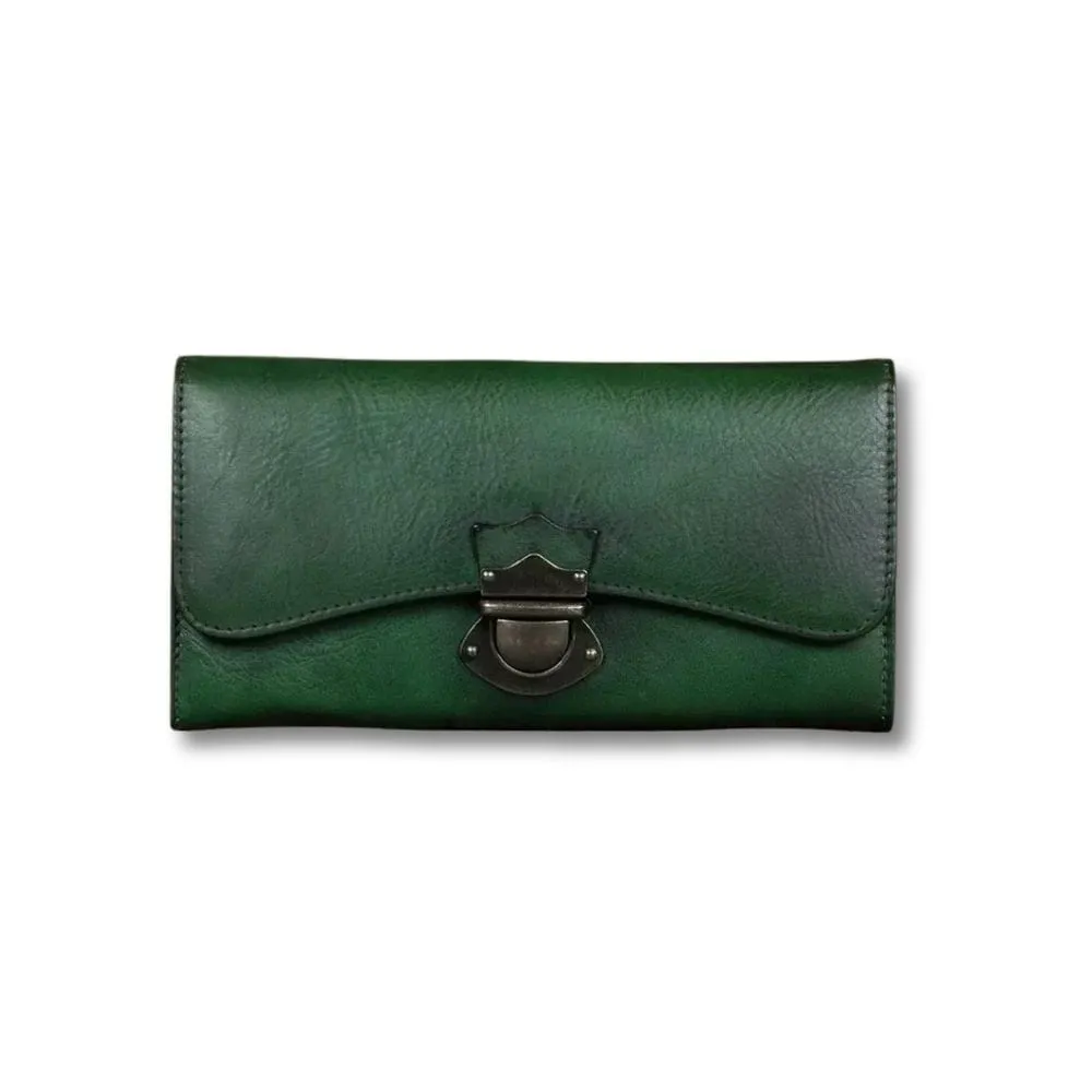 Maison Sacoches Léora pochette vintage chocolat cuir véritable