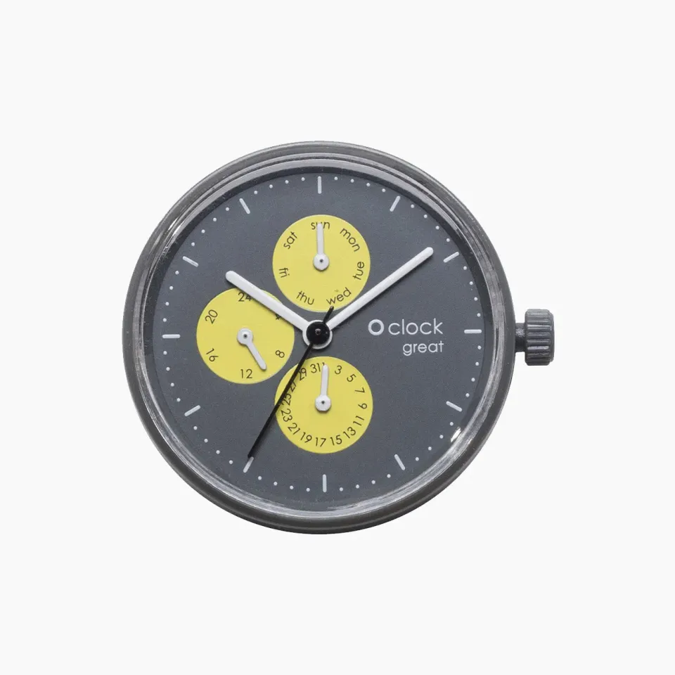 O Bag O Clock Great cadran lime fluo date