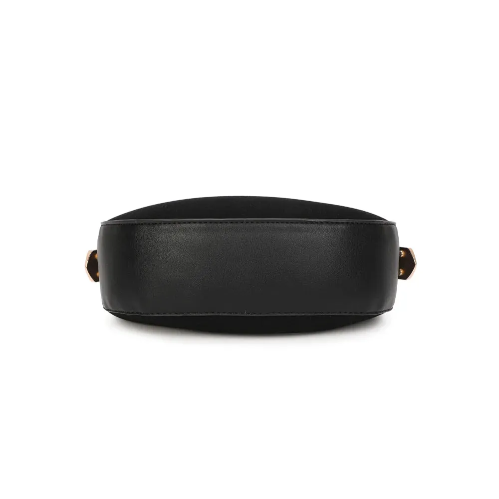 Gallantry Paris Luméra sac demi-lune noir suédine