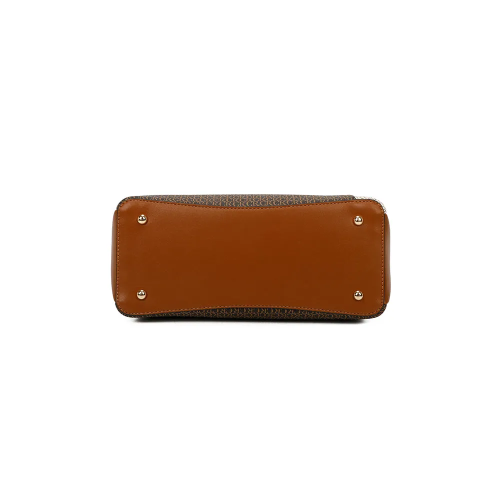 Gallantry Valentina sac à main marron beige bicolore