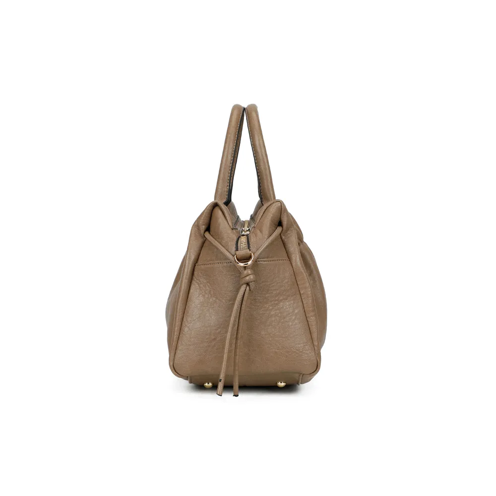 Gallantry Paris Le Minimaliste sac à main taupe foncé froncé