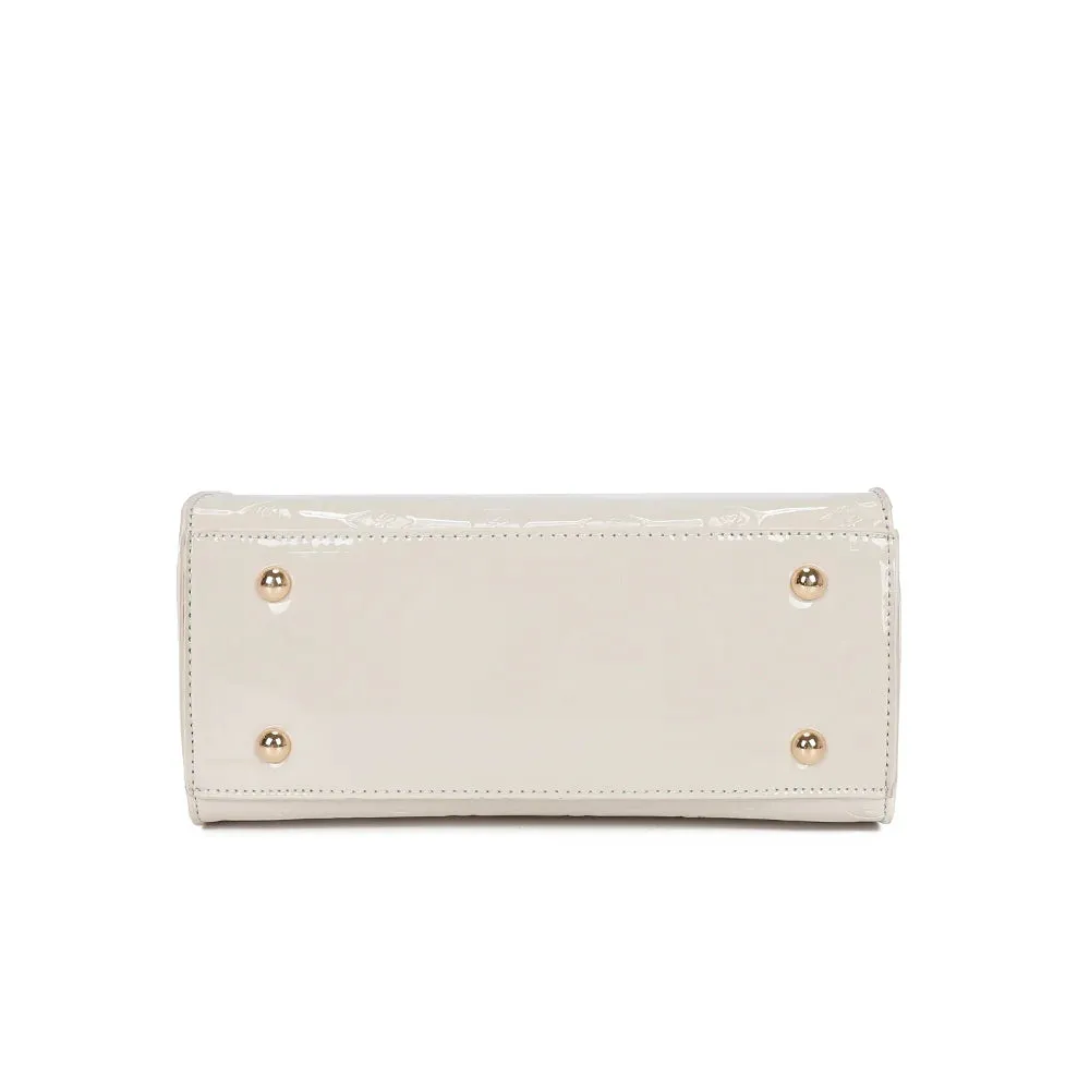 Gallantry Stella sac à main noir verni embossé