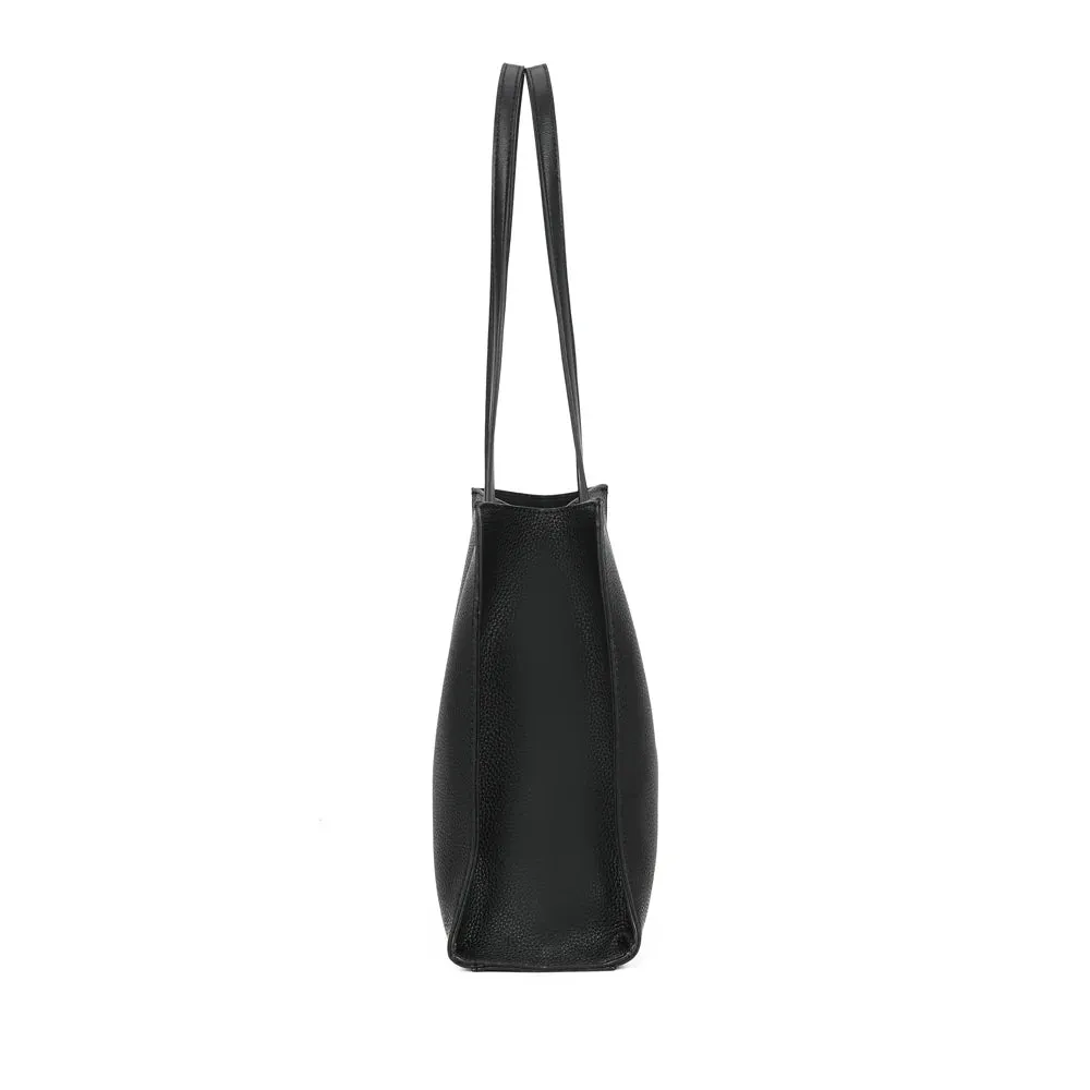 Gallantry Camélia sac épaule noir grainé