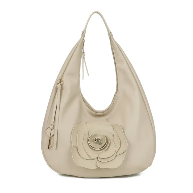 Gallantry Paris Fleur de Lune sac hobo épaule noir