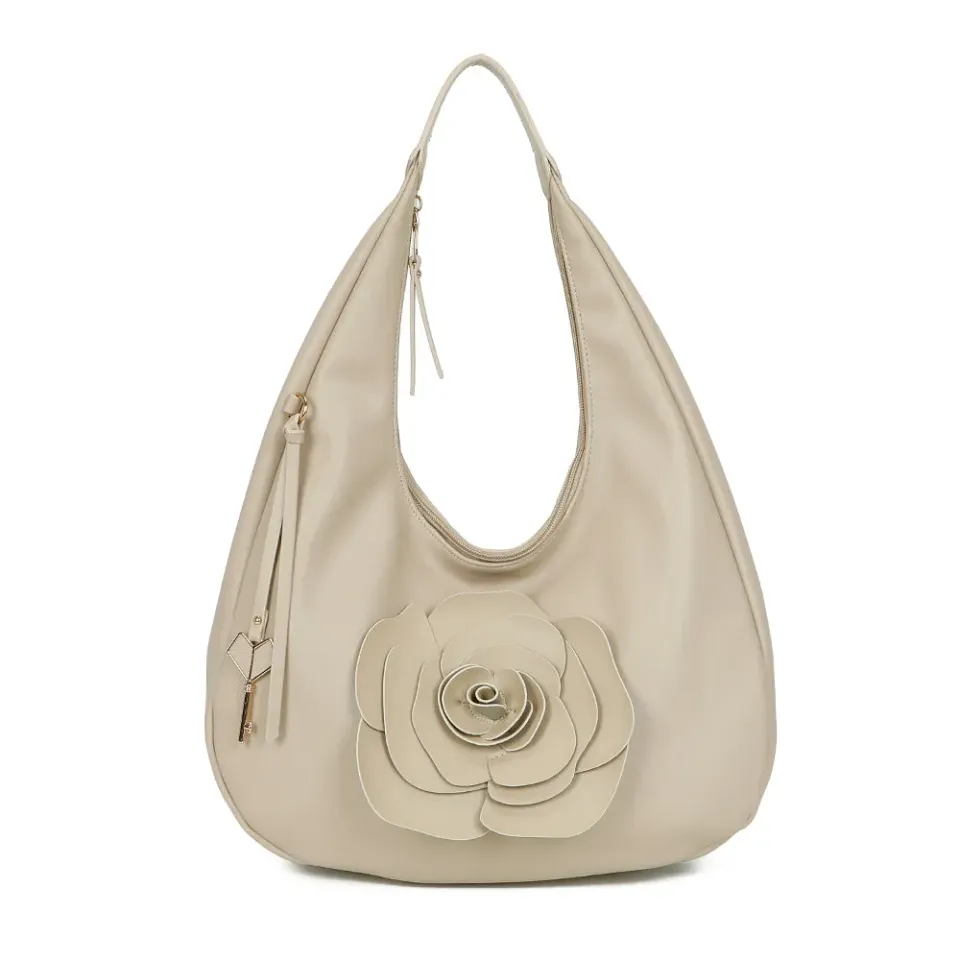 Gallantry Paris Fleur de Lune sac hobo épaule noir