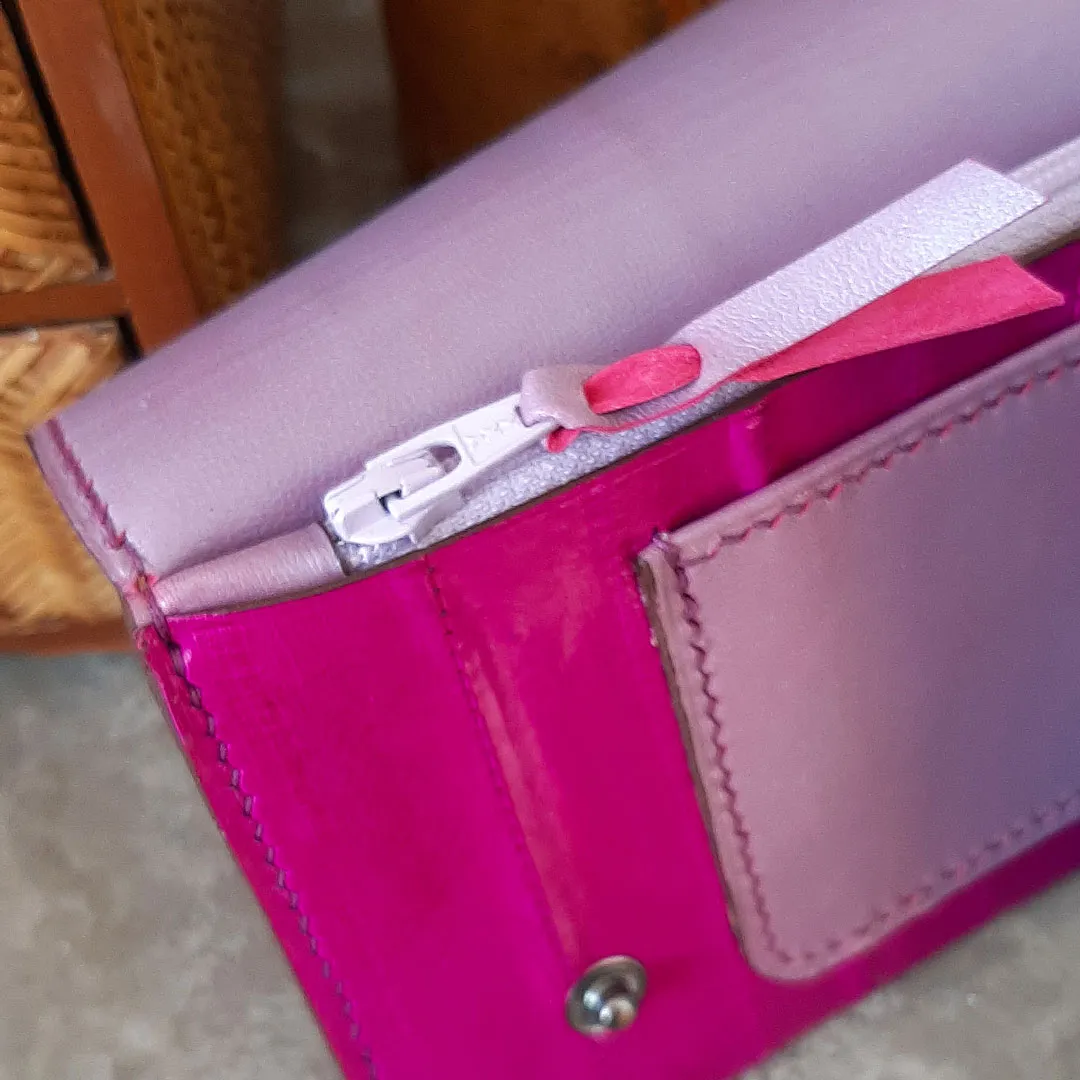 Atelier Anne R compagnon Clareine cuir fuchsia