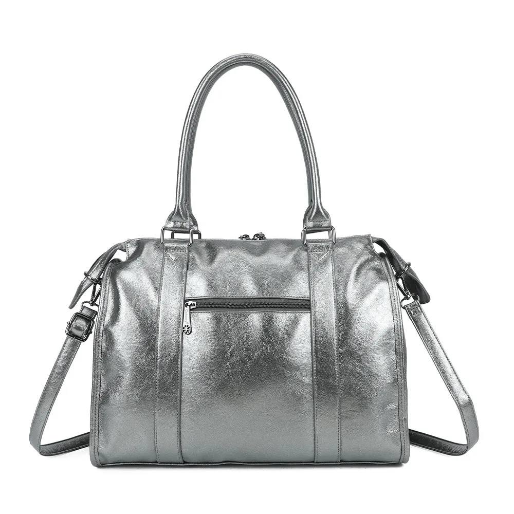 Gallantry Paris Skyla Métallique Grand cabas Gris argenté 39cm