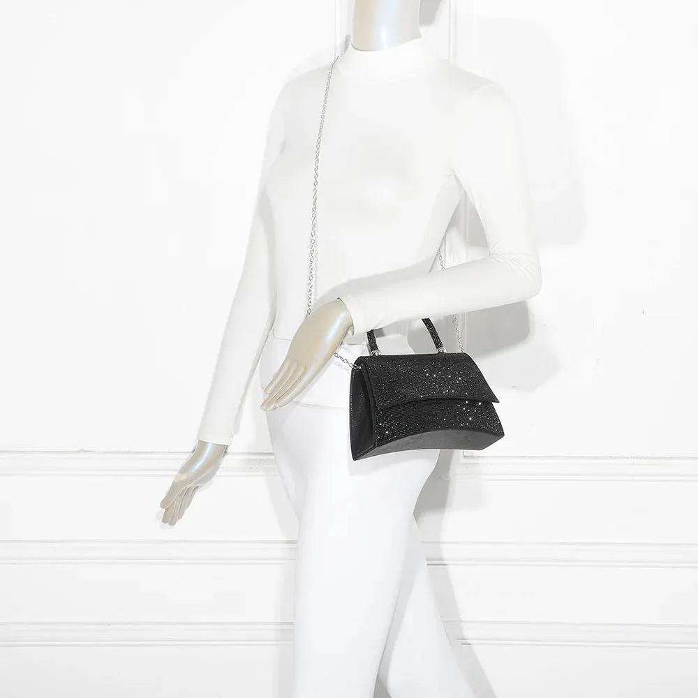 Gallantry Paris Stellaire sac de soirée Noir à strass