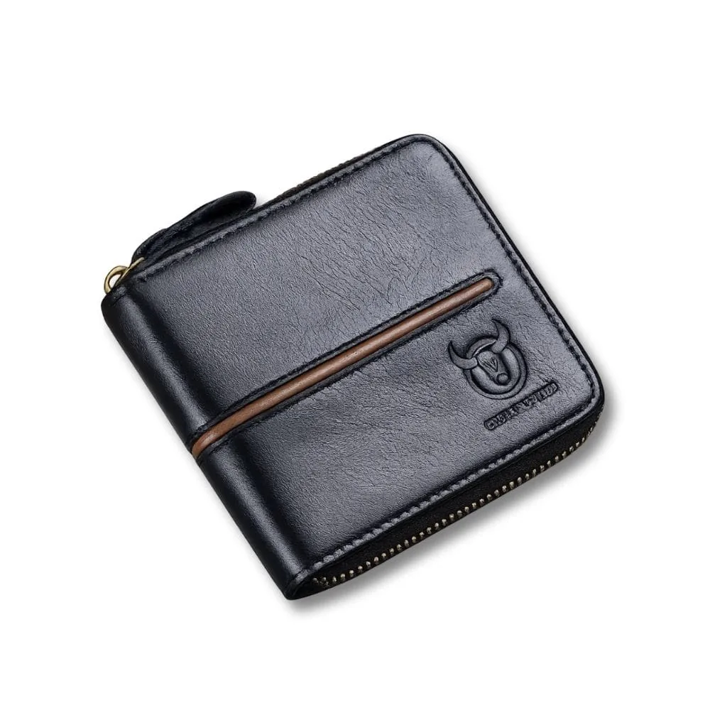 Maison Sacoches Classique porte-monnaie cuir café compact
