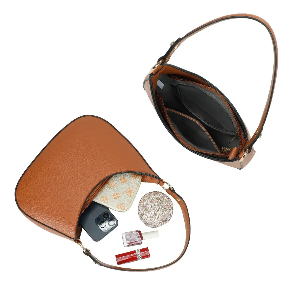 Gallantry Paris Tereza sac demi-lune marron épaule