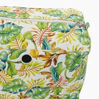 O bag beach sac intérieur toile feuilles zippé