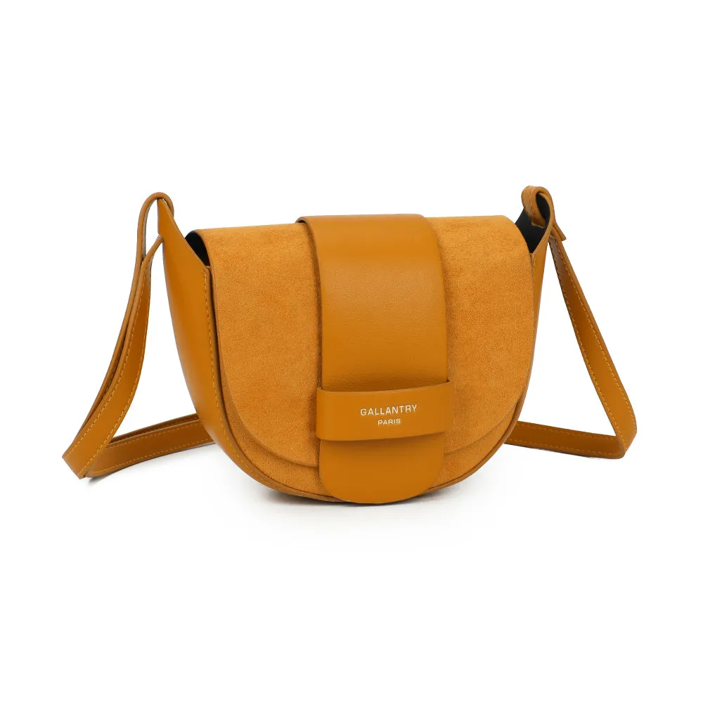 Gallantry Paris Mielia sac demi-lune jaune foncé