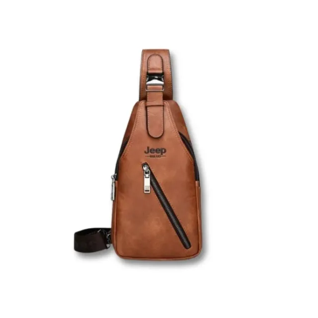 Jeep Buluo sacoche cuir homme marron bandoulière