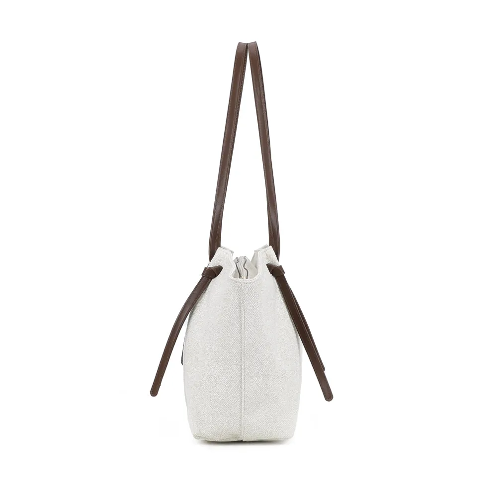 Gallantry Ivory cabas Beige/Coffee évasé léger