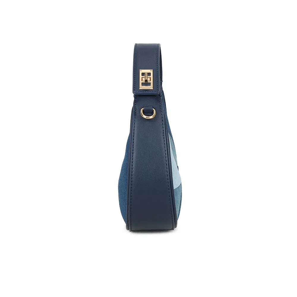Gallantry Denim Chic sac demi-lune bleu denim