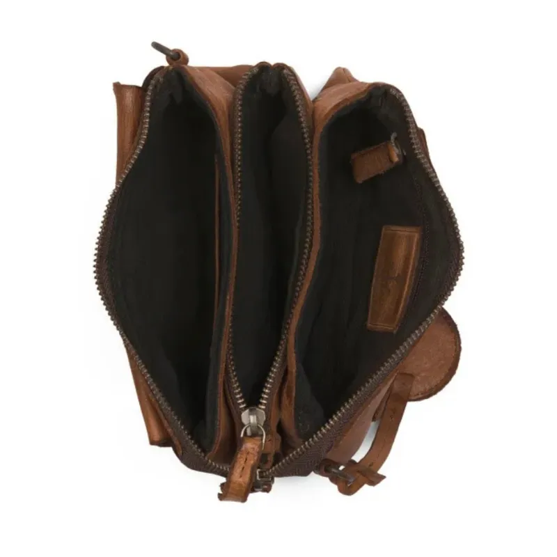 Hexagone Cuir Mini Pocket bandoulière cuir Noir