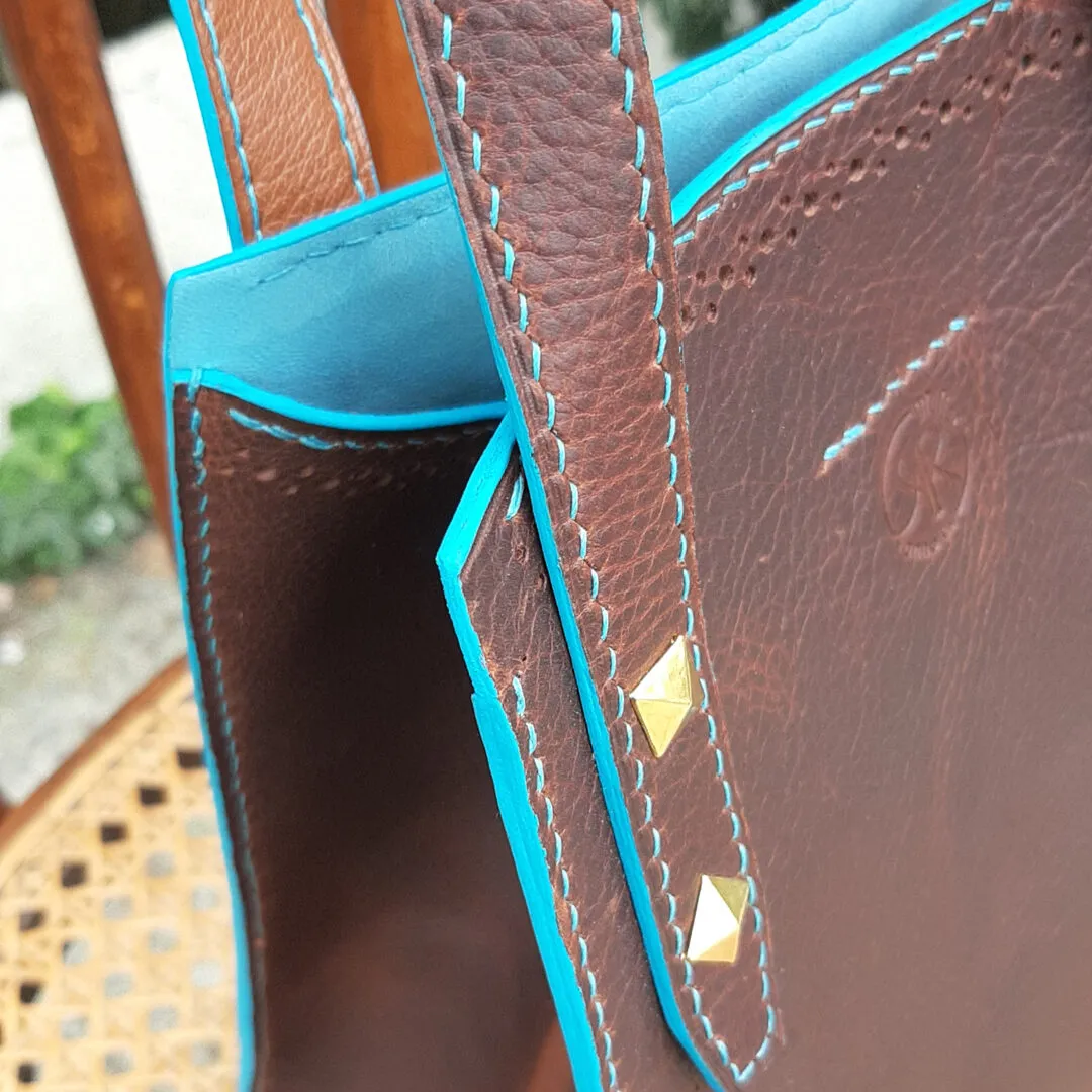 Atelier Anne R Sac Cabas sac cuir pull-up tannage végétal
