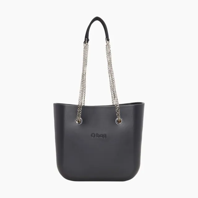 O bag Mini sac assemblé chaîne noir toile