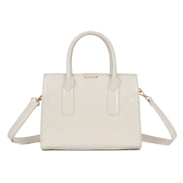 Gallantry Stella sac à main noir verni embossé