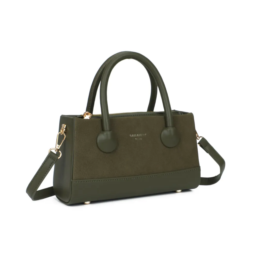 Gallantry Le Basile petit sac à main Vert Fonçé suédine