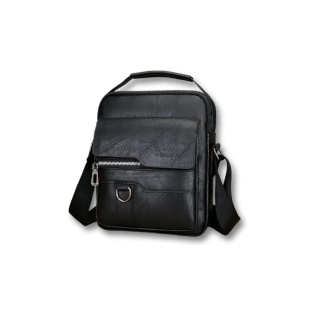 Maison Sacoches Vintage Jeep sacoche cuir noir