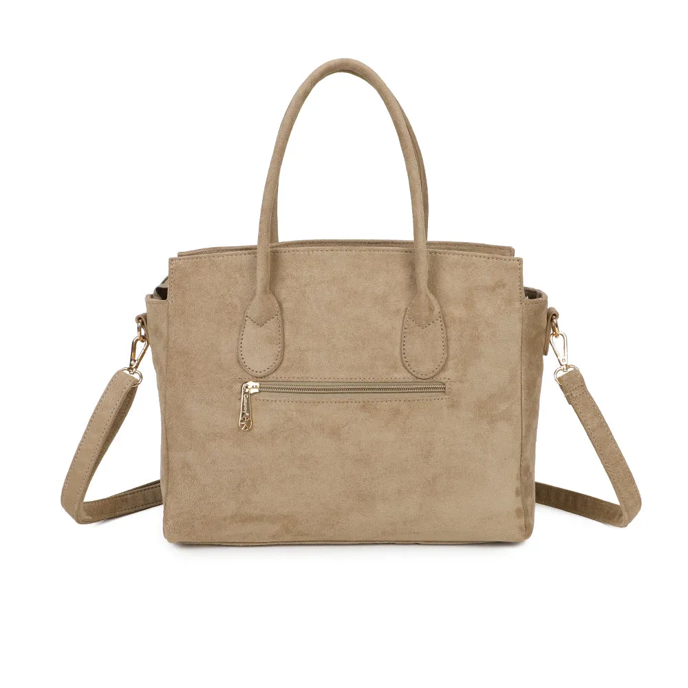 Gallantry Paris Nacara sac à main franges taupe foncé