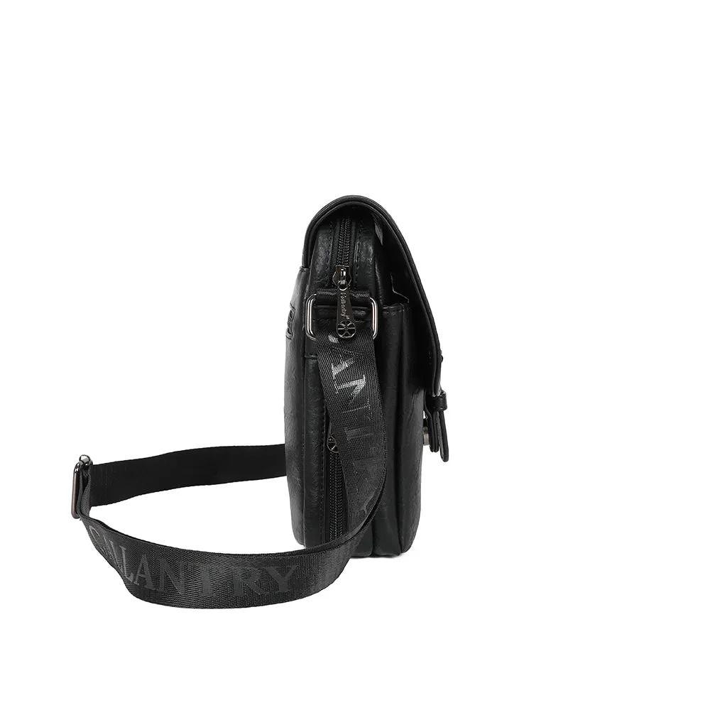 Gallantry Milo sac bandoulière noir rabat boucle