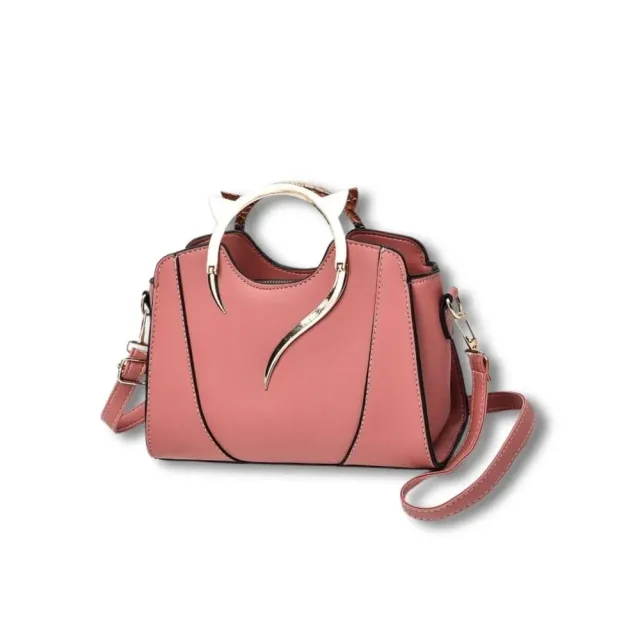 Maison Sacoches Clémence sac à main poignée rose verni