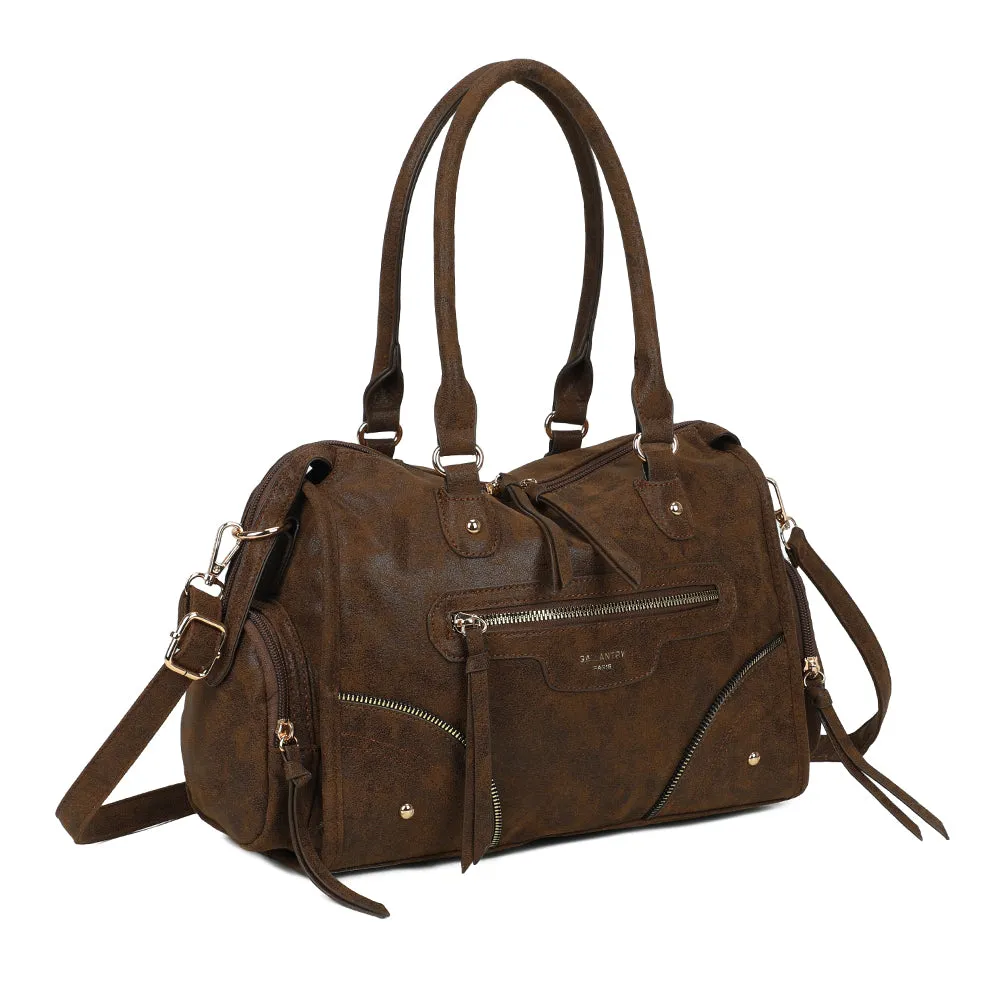 Gallantry Paris Le Montana sac bowling marron vintage