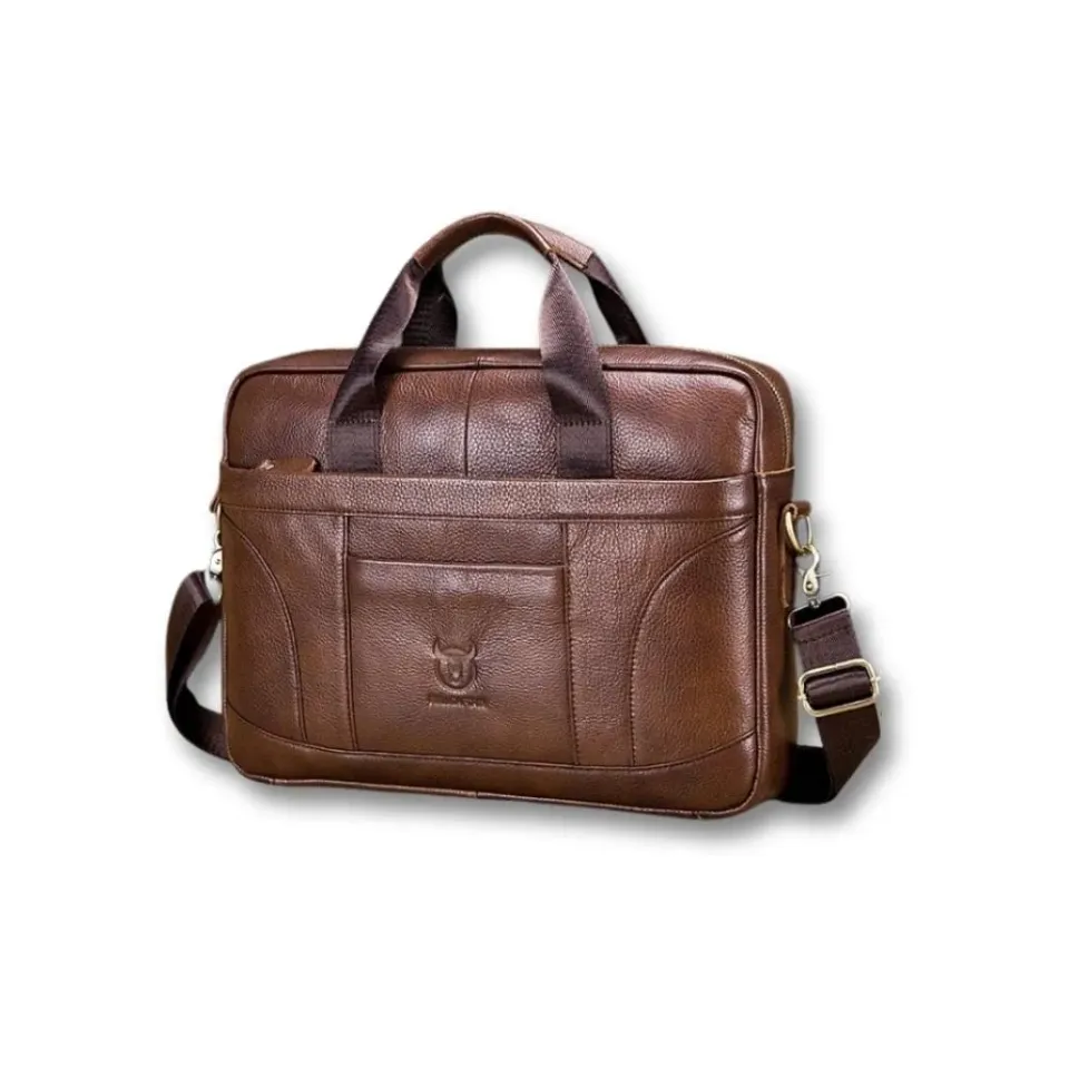 Maison Sacoches Bullcaptain sacoche cuir brun 15 pouces