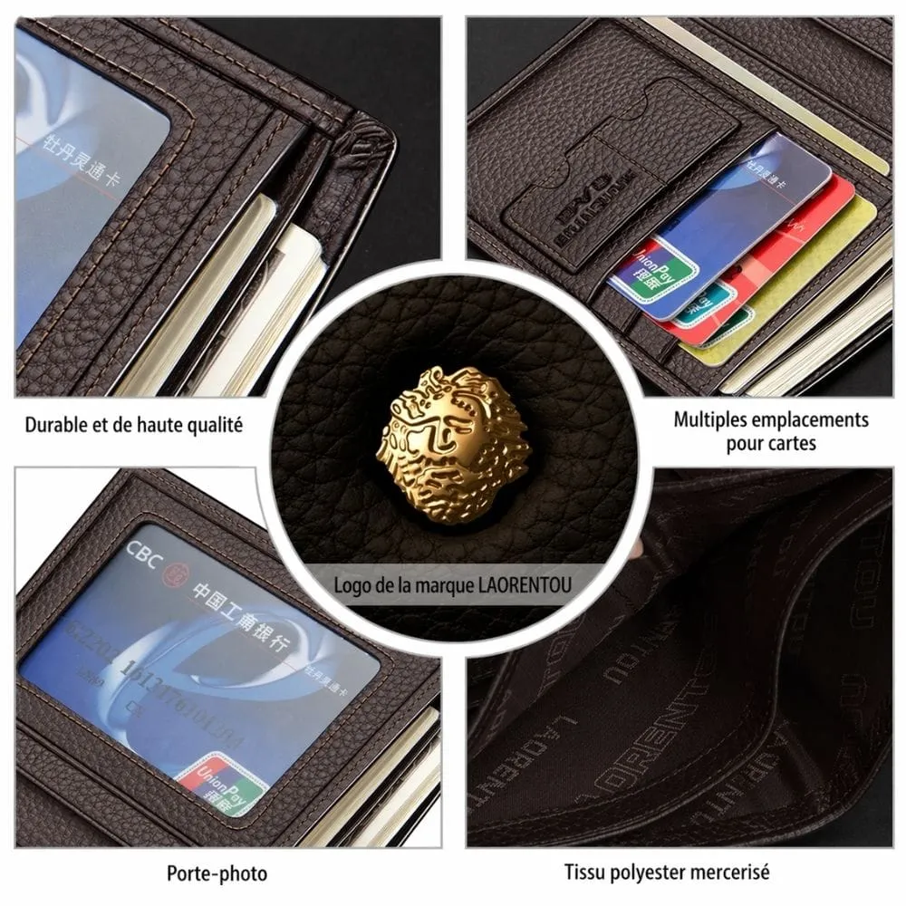 Maison Sacoches Épure porte-monnaie homme cuir Noir compact