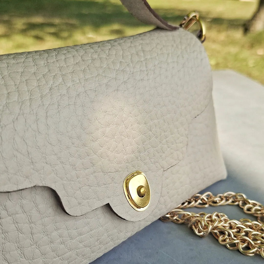 Atelier Anne R Capucine sac bandoulière cuir blanc crème
