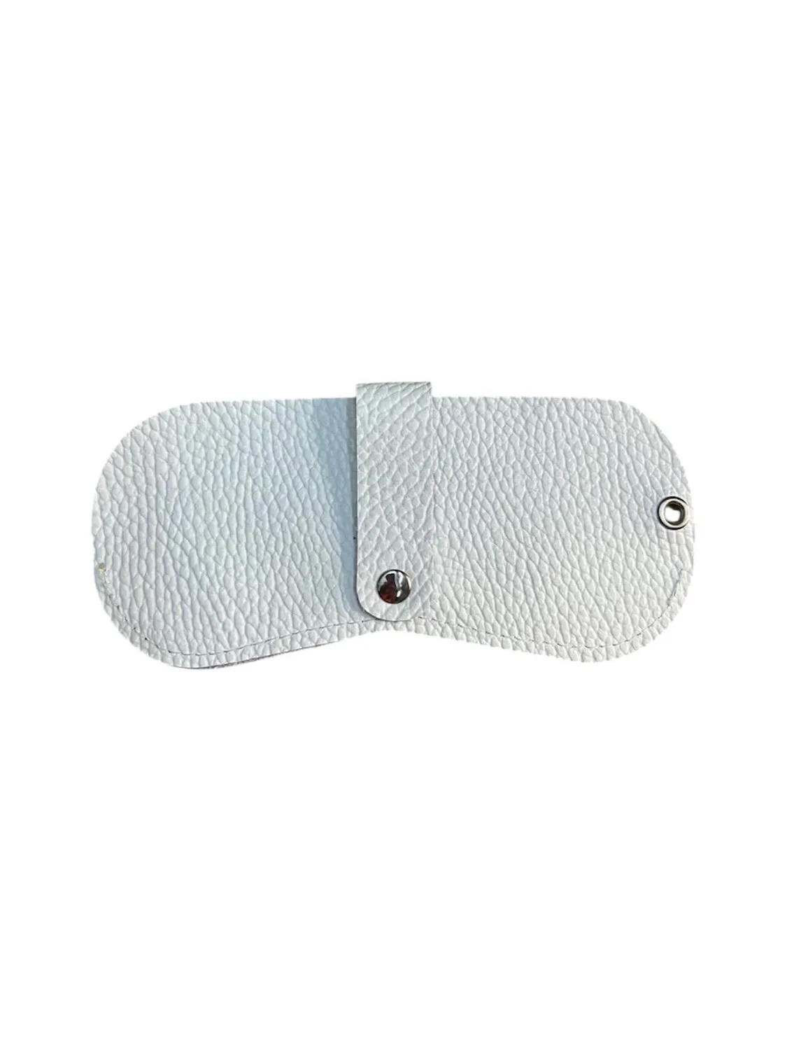 Hexagone Cuir Coeur attache-câble cuir Blanc 4x3 cm
