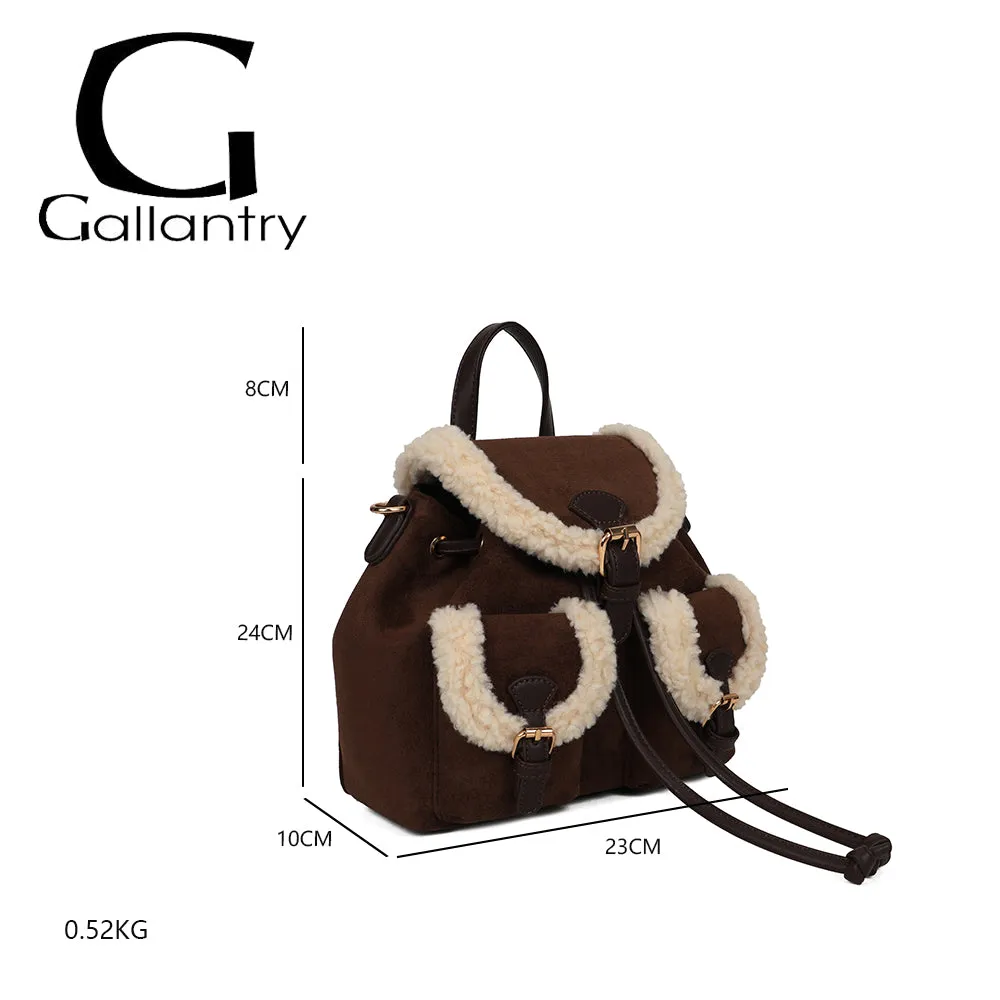 Gallantry Paris Le Sherpa sac à main coffee effet mouton