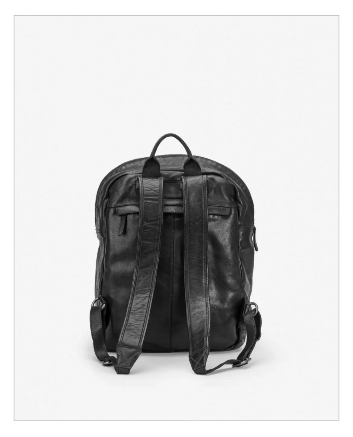 Hexagone Cuir Sad Boy sac à dos cuir noir
