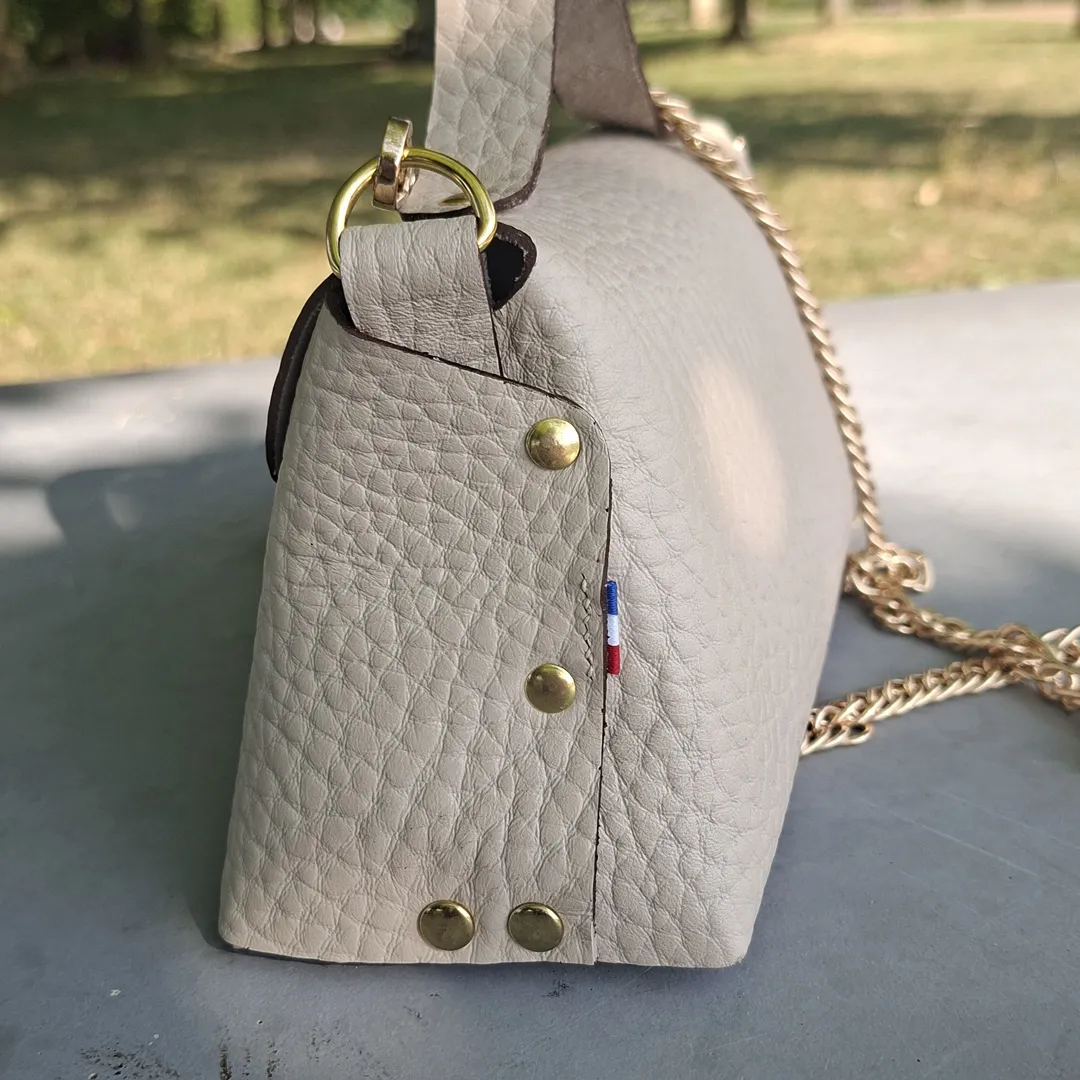 Atelier Anne R Capucine sac bandoulière cuir blanc crème