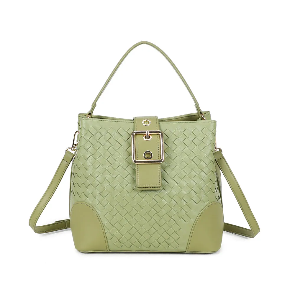 Gallantry Paris Bellevue sac à main beige effet tressé