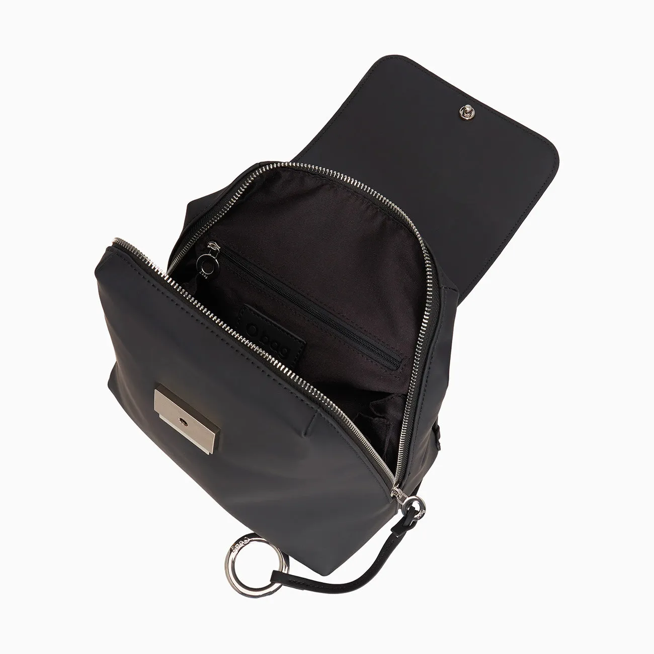 O bag Chilly sac à dos complet toile gommée noir
